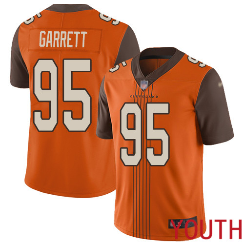 Cleveland Browns Myles Garrett Youth Orange Limited Jersey #95 NFL Football City Edition->youth nfl jersey->Youth Jersey